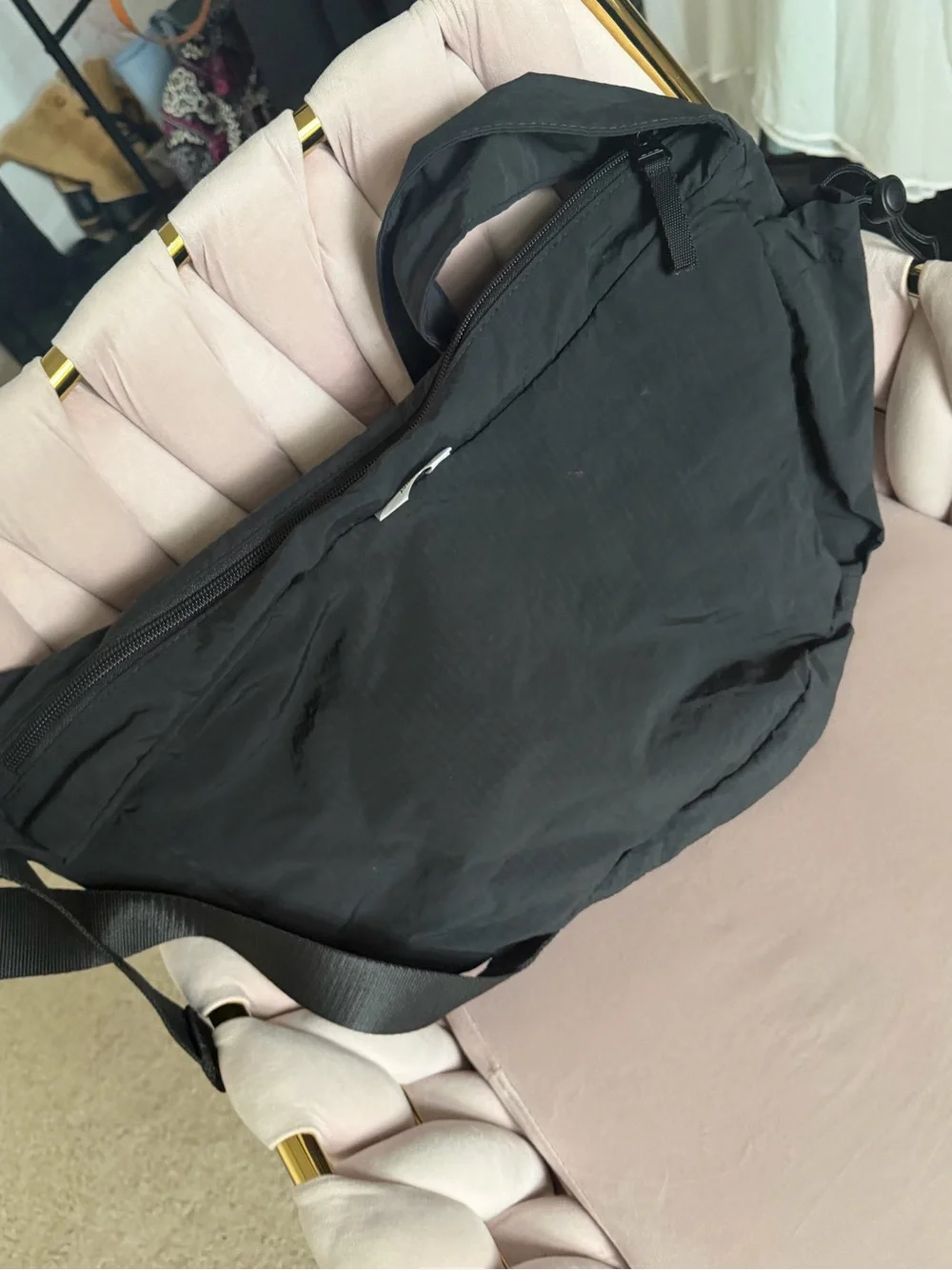 NWT adidas Crescent Crossbody in Black Nylon ORG RETAIL $48